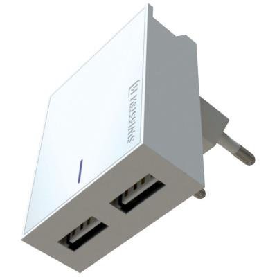 Napájecí adaptér SWISSTEN 2x USB-A + Lightning 3A