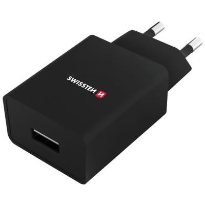 Swissten Síťový Adaptér Smart Ic 1X Usb 1A Power Černý