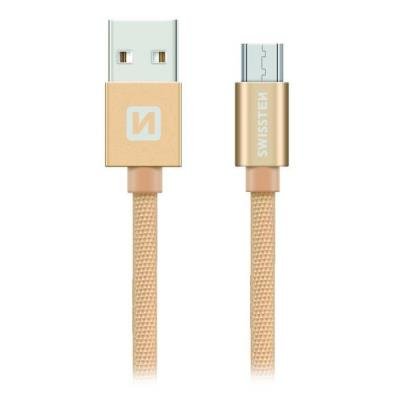 SWISSTEN USB 2.0 na micro B 1,2m zlatý