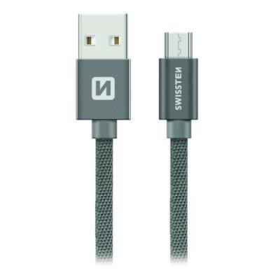 SWISSTEN USB 2.0 na micro B 2m šedý