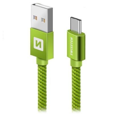 SWISSTEN USB 2.0 na USB-C 2m zelený