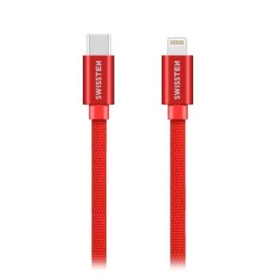 SWISSTEN USB-C 2.0 na Lightning 1,2m červený