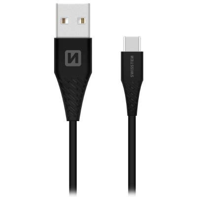 Swissten Datový Kabel Usb / Usb-C Černý 1,5M (7Mm)