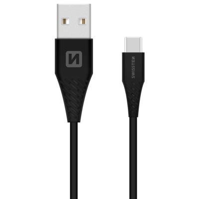 Swissten Datový Kabel Usb / Usb-C Černý 1,5M (9Mm)