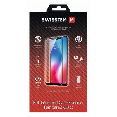 Swissten sklo Full Glue , Color frame, Case friendly pro Apple iPhone 6/6S bílé