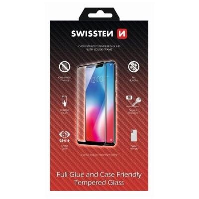 Swissten sklo Full glue, Color Frame, Case Friendly Apple iPhone 14 Pro MAX černé