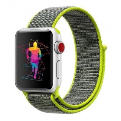 SWISSTEN řemínek pro Apple Watch nylonový 38–41mm zelený