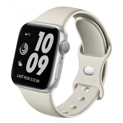 Swissten řemínek pro apple watch silikonový 42 / 44 / 45 / 49 mm kamenně šedý