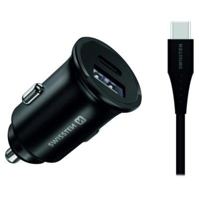 SWISSTEN CL PRO SAMSUNG SUPER FAST CHARGING 25W + KABEL USB-C/USB-C 1,2 M BLACK