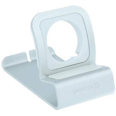 Swissten hliníkový stojánek pro apple watch stříbrný