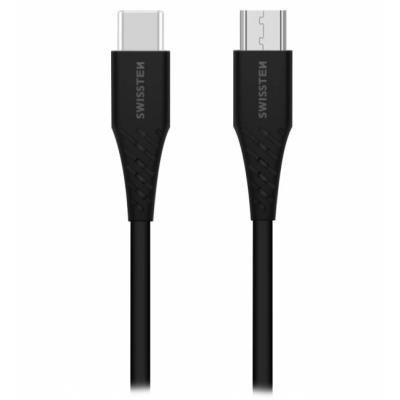 Swissten nabíjecí kabel usb-c / micro usb 1,0 m černý
