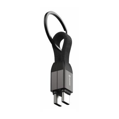 SWISSTEN MAGNETICKÝ KEYCHAIN KABEL USB-C / USB-C 9,7 CM