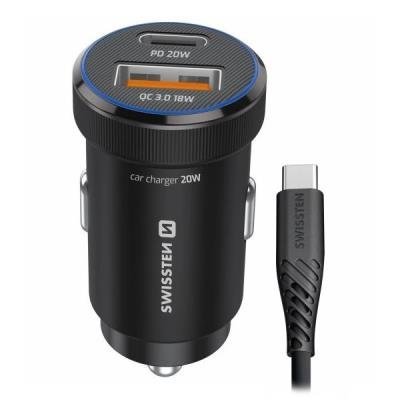 SWISSTEN CL adaptér USB-C + USB 20W + USB-C kabel