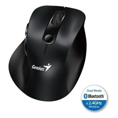 GENIUS Ergo 9000S Black/ dual Bluetooth + 2,4GHz/ 2400 dpi/ wireless/ silent