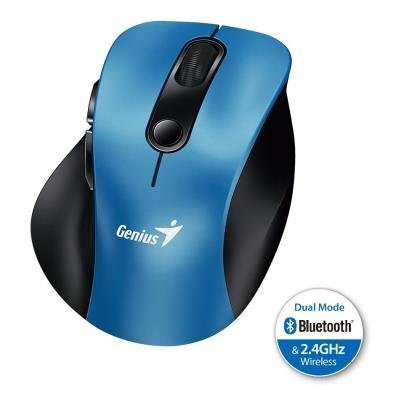 GENIUS Ergo 9000S Blue/ dual Bluetooth + 2,4GHz/ 2400 dpi/ wireless/ silent