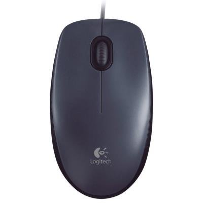Logitech myš M100/ 3 tlačítka/ 1000dpi/ USB/ šedá