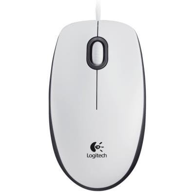 Logitech myš M100/ optická/ USB/ 2 tlačítka/ bílá/ 1000dpi