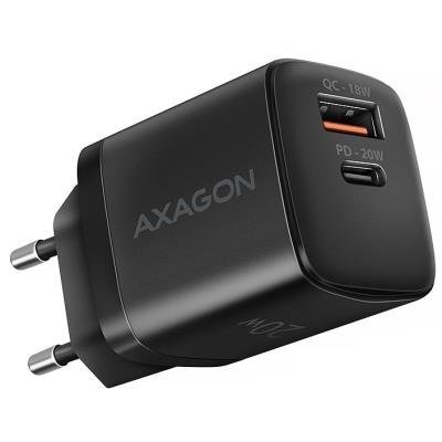 AXAGON nabíječka do sítě / ACU-PQ20 / 1x USB-C / 1x USB-A / PD3.0/QC4+/PPS/SFC/FCP/Apple / 20W / černá