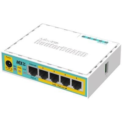 RB750UPr2 hEX PoE lite 64 MB RAM, 650 MHz, 5x LAN, 1x USB, PoE, L4