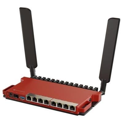 MikroTik L009UiGS-2HaxD-IN, ARM CPU, 512MB RAM, Wi-Fi 6 (802.11ax), 8x GLAN, PoE in/out, SFP, USB 3.0, L5