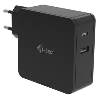 Napájecí adaptér I-TEC USB-C 60W + USB-A 12W