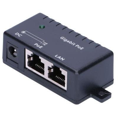Pasivní gigabit POE s LED - kostka (černé)