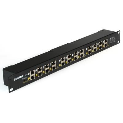 Gigabit 12-port passive POE injector panel - shielded