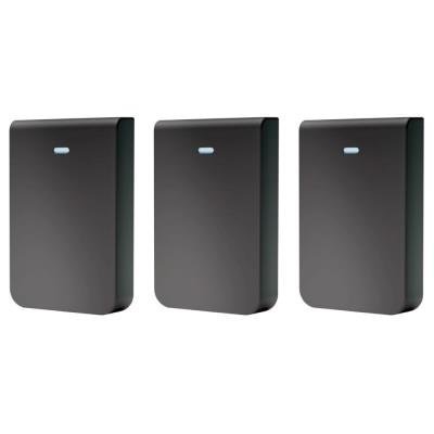 Ubiquiti UniFi In-Wall HD Cover, black design - 3-pack