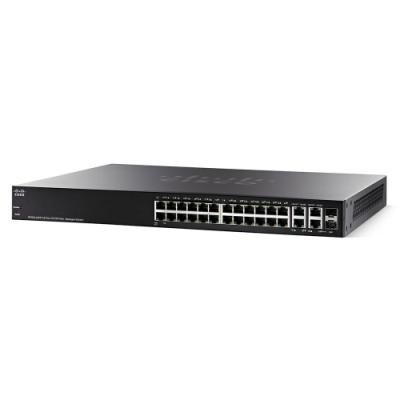 Cisco switch SF350-24P, 24x10/100 (PoE+) + 2xComboGbE/GSFP + 2xSFP