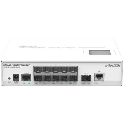 MikroTik Cloud Router Switch CRS212-1G-10S-1S+IN   400MHz CPU, 64MB RAM, 10xSFP, 1xSFP+, LCD, vč. L5 licence