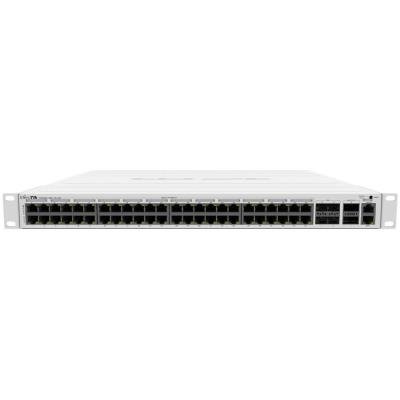 CRS354-48P-4S+2Q+RM 650MHz CPU, 64MB, 48x Gbps PoE LAN, 4x 10 Gbps SFP+, 2x 40 Gbps QSFP+, 1x PSU,1U, L5