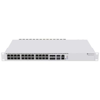 MikroTik Cloud Router Switch CRS326-4C+20G+2Q+RM 650MHz, 2x 40 Gbps QSFP+, 20x 2,5 Gbps LAN, 4x Combo, L6, 2x PSU,1U