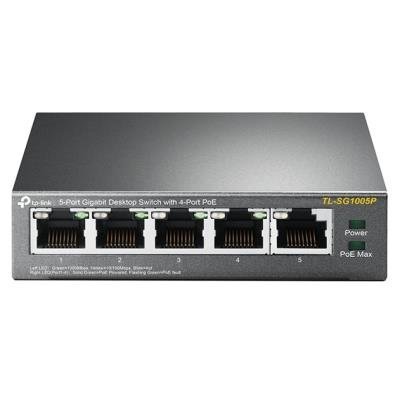 TP-Link TL-SG1005P - 5-Port Gigabit Desktop Switch with 4-Port PoE