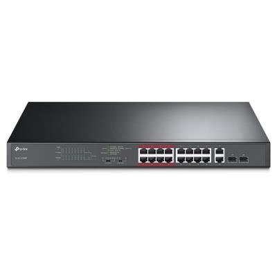 TP-Link TL-SL1218MP - 16-Port 10/100Mbps + 2-Port Gigabit Unmanaged PoE Switch