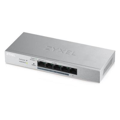 ZyXEL GS1200-5HPv2 Web Smart switch   5x Gigabit metal, 4x PoE (802.3at, 30W), PoE Power budget 60