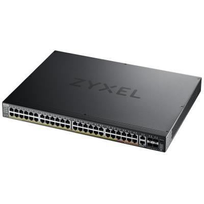 ZyXEL XGS2220-54HP, L3 Access Switch, 600W PoE, 40xPoE+/10xPoE++, 48x1G RJ45 2x10mG RJ45, 4x10G SFP+ Uplink, incl. 1 yr 