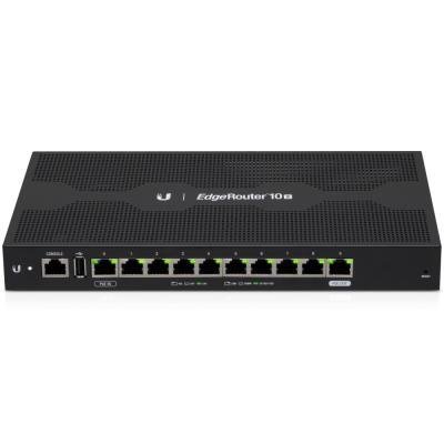 Ubiquiti EdgeRouter 10X - 10x Gbit RJ45 port, 1x PoE In, 1x PoE Out 24V