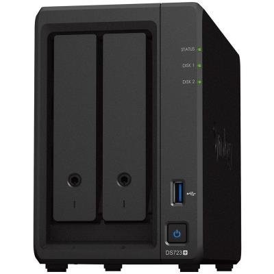 Synology DS723+   2x SATA,  2x NVMe, 2GB RAM, 1x USB 3.2, 2x GbE