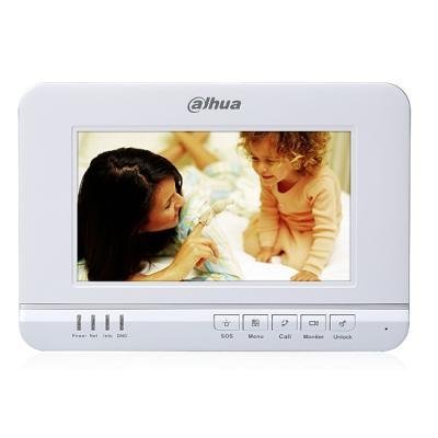DAHUA Bytový monitor IP, dotykový TFT 7", paměť, PoE, připojení IP kamer, bílý, CZ