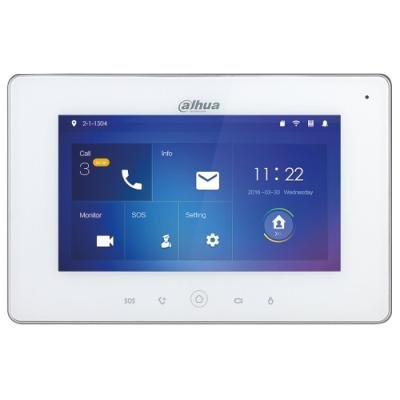 OPRAVENÉ - Bytový monitor IP WiFi, dotykový 7" 1024x600,12VDC/PoE 802.3af, paměť, alarm porty, bílý, CZ menu