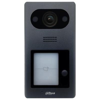 DAHUA Dveřní stanice IP/ 1x zvonek/ 2Mpix 140st/ RFID 13,56MHz/ PoE 802.3af/ IP65/ IK08/ hliník/ povrchová montáž