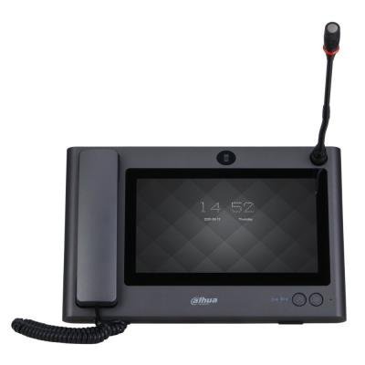 Dahua Recepční monitor IP/ touch 10" 1024x600/ HDMI-out/ Ethernet/ DC12V/ paměť/ externí mikrofon/ CZ menu/ černý