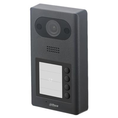 Dahua Dveřní stanice IP/ 4x zvonek/ 2Mpix 129st/ RFID 13,56MHz/ PoE 802.3af/ IP65/ IK08/ hliník/ povrchová montáž
