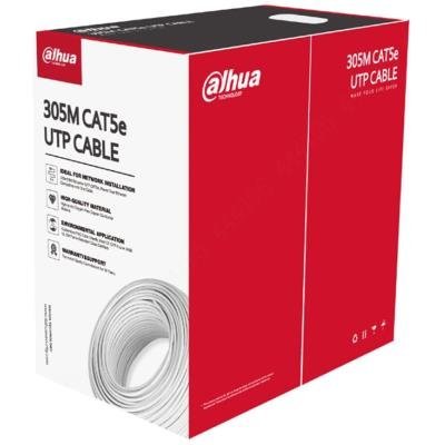 Dahua kabel UTP, Cat5e, drát, 4pár, PVC, Eca, bílý, balení 305m