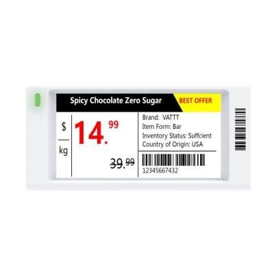Dahua ESL-E4026A-N elektronický štítek/ 2,66" 296x152/ 83 × 41 × 12,1mm/ 4 barvy/ NFC