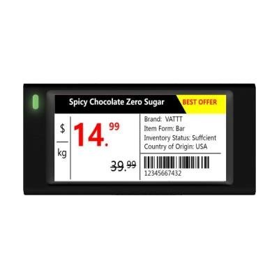 Dahua ESL-E4026A-BN elektronický štítek/ 2,66" 296x152/ 83 × 41 × 12,1mm/ 4 barvy/ NFC/ černý
