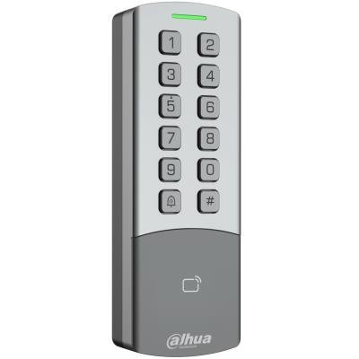 Dahua přístupová čtečka LAN (TCP/IP) - dualní RFID 13,56MHz/125kHz, kódová klávesnice, IP65, IK08 kovová, PoE