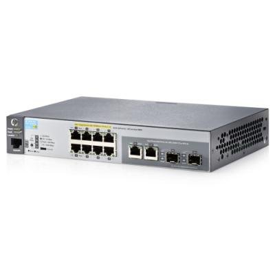 HP Aruba Switch 2530-8G-PoE+ Switch 8x 10/100/1000 + 2x Combo, L2 SNMP management, montáž do racku