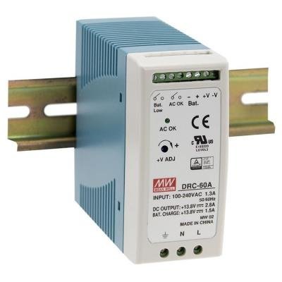 MEANWELL DRC-60A | AC-DC Industrial DIN rail with UPS function