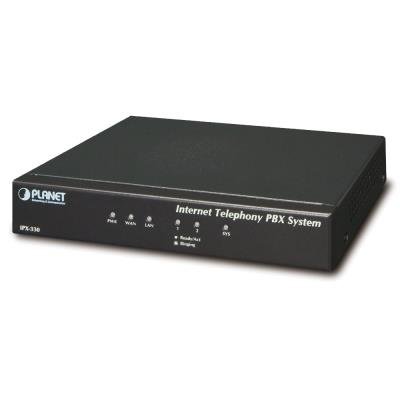 Planet IPX-330, IP PBX, 2x FXO, 30/15 uživatelů, IVR, záznamník/hlas.pošta, DID, BLF, FAX, Skype-SIP, VPN, CZ